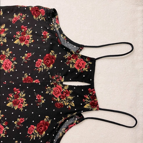 spaghetti strap floral polka dot halter tank NOT ADJUSTABLE & NO CLOSURES pullon - Picture 12 of 15
